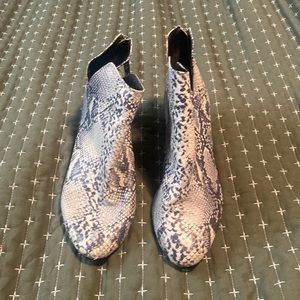 Snake skin booties